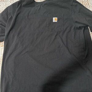 Carhartt Men’s Black Short Sleeve Pocket Tee with Logo Patch